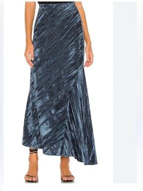Free People crushed velvet Maxi Skirt